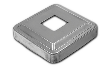 Низ стойки под трубу 20х20 мм, 66х66, высота 16 мм, полированный (AISI 304) k397 купить в Омске Низ стойки под трубу 20х20 мм, 66х66, высота 16 мм, полированный (AISI 304) k397 купить в Омске