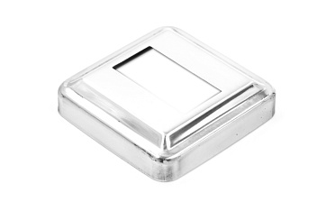 Низ стойки под трубу 40х20 мм, 66х66х0.6, высота 16 мм, полированный (AISI 304) k385-3 купить в Омске Низ стойки под трубу 40х20 мм, 66х66х0.6, высота 16 мм, полированный (AISI 304) k385-3 купить в Омске