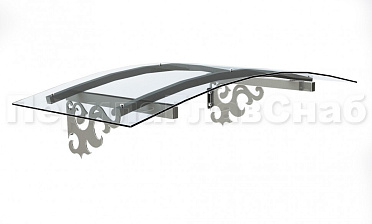 Навес из поликарбоната с узором из листа купить в Омске