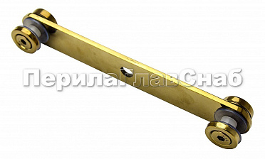 Стеклодержатель пластинчатый 3хМ8, по центрам 170х5 мм, полированный, шайбы 5 мм литые, под стекло 6-12 мм, (AISI 304), под золото Фk023-88 купить в Омске