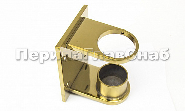 Боковой крепеж С-пластина стакан для Ø38.1 мм, под золото (AISI 304) Фk339-88 купить в Омске Боковой крепеж С-пластина стакан для Ø38.1 мм, под золото (AISI 304) Фk339-88 купить в Омске