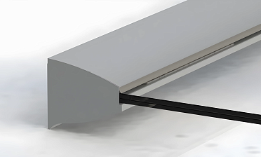 Комплект профиля козырькового анодированного, для стекла 16 мм (8+8 мм), 3000 мм  k300-16-3000 купить в Омске