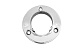 Фланец для трубы Ø48.3 мм, под 3 самореза 6.8 мм, литой, полированный, (AISI 304) k238-3