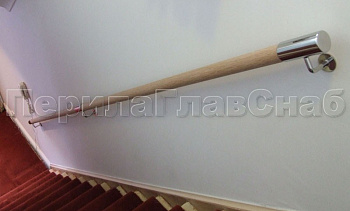 Деревянный пристенный поручень в Омске. Готовые проекты ПерилаГлавСнаб