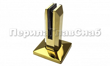 Стеклодержатель литой напольный, плоский 50х50х160 мм, полированный, под золото (AISI 304) Фk275-88 купить в Омске Стеклодержатель литой напольный, плоский 50х50х160 мм, полированный, под золото (AISI 304) Фk275-88 купить в Омске
