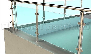 Кровельное ограждение из нержавеющей стали со стеклами в Омске. Готовые проекты ПерилаГлавСнаб Кровельное ограждение из нержавеющей стали со стеклами в Омске. Готовые проекты ПерилаГлавСнаб