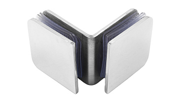 Коннектор для душевой кабины стекло-стекло 90° 45х45 мм латунь-хром, полированный t725 PC купить в Омске