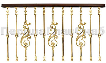 Латунные ограждения серии - Нептун L04 в Омске. Готовые проекты ПерилаГлавСнаб Латунные ограждения серии - Нептун L04 в Омске. Готовые проекты ПерилаГлавСнаб