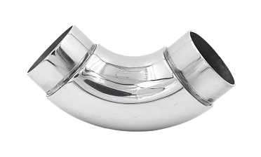 Отвод поручня под Ø42.4х1.5 мм, 90°, литой, полированный 600 Grit, с двумя установочными кольцами  (aisi 316) k383-5 купить в Омске