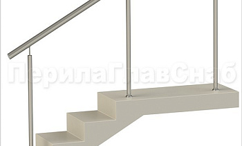 Нержавеющие ограждения без ригелей для крыльца в Омске. Готовые проекты ПерилаГлавСнаб Нержавеющие ограждения без ригелей для крыльца в Омске. Готовые проекты ПерилаГлавСнаб