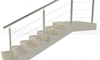 Заполнение из 3ми тросиков (тросик в оболочке) + наконечник для крыльца в Омске. Готовые проекты ПерилаГлавСнаб