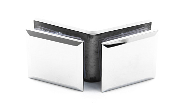 Коннектор для душевой кабины стекло-стекло 135° 45х45 мм латунь-хром t736 PC купить в Омске