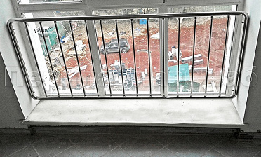 Ограждения из нержавейки экранного типа «Частокол» для окон купить в Омске