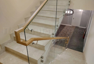 Цельностеклянные ограждения на несущем стекле купить в Омске