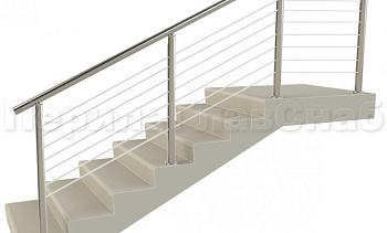 Заполнение из 7ми тросиков (тросик в оболочке) для крыльца в Омске. Готовые проекты ПерилаГлавСнаб