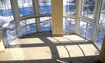 Ригельное ограждение для панорамных окон в Омске. Готовые проекты ПерилаГлавСнаб Ригельное ограждение для панорамных окон в Омске. Готовые проекты ПерилаГлавСнаб