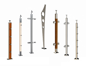 Стойки ограждений из нержавеющей стали, балясины купить в Омске