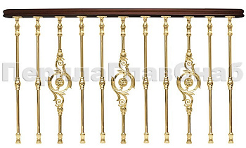 Латунные перила для лестниц серии – Деметра L05 в Омске. Готовые проекты ПерилаГлавСнаб Латунные перила для лестниц серии – Деметра L05 в Омске. Готовые проекты ПерилаГлавСнаб