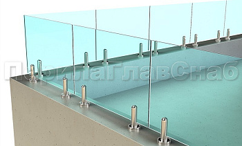 Ограждение для кровли на несущем стекле и министойках в Омске. Готовые проекты ПерилаГлавСнаб Ограждение для кровли на несущем стекле и министойках в Омске. Готовые проекты ПерилаГлавСнаб