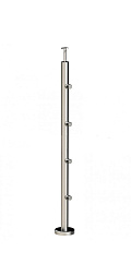 Стойка круглая Ø38.1: 4 ригеледержателя, полированная, высота 950 мм (AISI 304) k714 купить в Омске