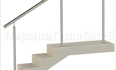 Нержавеющие ограждения без ригелей с квадратным поручнем купить в Омске