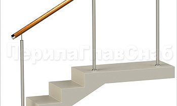 Нержавеющие ограждения без ригелей с деревянным поручнем в Омске. Готовые проекты ПерилаГлавСнаб Нержавеющие ограждения без ригелей с деревянным поручнем в Омске. Готовые проекты ПерилаГлавСнаб