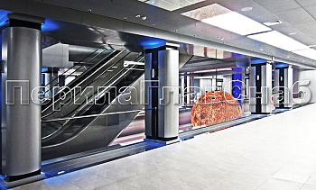 Ограждение атриума из стекла с поручнем без стоек в Омске. Готовые проекты ПерилаГлавСнаб