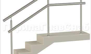 Нержавеющие ограждения с детским поручнем без ригелей в Омске. Готовые проекты ПерилаГлавСнаб Нержавеющие ограждения с детским поручнем без ригелей в Омске. Готовые проекты ПерилаГлавСнаб