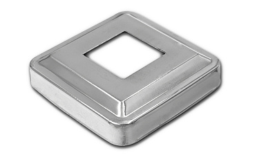 Низ стойки фигурный под трубу 25х25 мм, 66х66х0.4, высота 16 мм, полированный (AISI 304) k374 купить в Омске Низ стойки фигурный под трубу 25х25 мм, 66х66х0.4, высота 16 мм, полированный (AISI 304) k374 купить в Омске