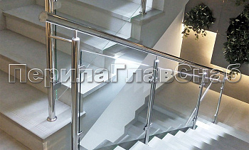 Перила с LED-подсветкой в Омске. Готовые проекты ПерилаГлавСнаб
