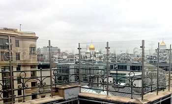 Ветрозащитное ограждение на стойках из нержавейки в Омске. Готовые проекты ПерилаГлавСнаб