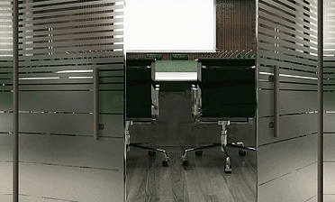 Перегородки из стекла с пленкой для офиса премиум купить в Омске