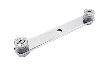 Стеклодержатель пластинчатый 3хМ8, по центрам 170х5 мм, полированный, шайбы 5 мм штамп., под стекло 6-12, (AISI 316) k023-7 купить в Омске