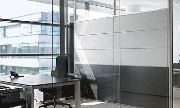 Стеклянные перегородки - вариант 7 купить в Омске
