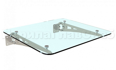 Стеклянный козырек на консоли из листа - вариант 2 купить в Омске