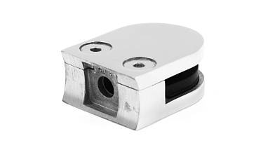 Стеклодержатель литой с вставками под стекло 8-10 мм, закругленный под Ø50.8 мм, 40х22х50, полированный, (AISI 304) k001-8 купить в Омске