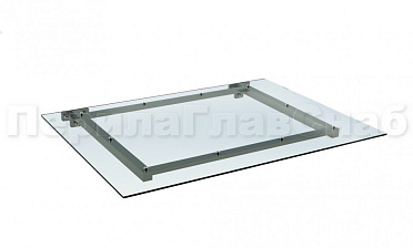 Козырек из поликарбоната на прямом каркасе купить в Омске