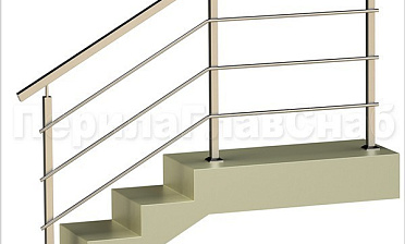 Три ригеля на сварке, квадратные поручень и стойки купить в Омске