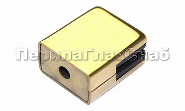 Стеклодержатель штампованный квадратный на плоскость для стекла 8 мм (4+4 мм), полированный, под золото (AISI 304) Фk352-88 купить в Омске