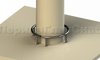 Колесоотбойник вокруг колонны в Омске. Готовые проекты ПерилаГлавСнаб