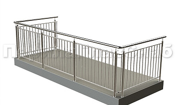 Балконные ограждения с вертикальным заполнением в Омске. Готовые проекты ПерилаГлавСнаб Балконные ограждения с вертикальным заполнением в Омске. Готовые проекты ПерилаГлавСнаб