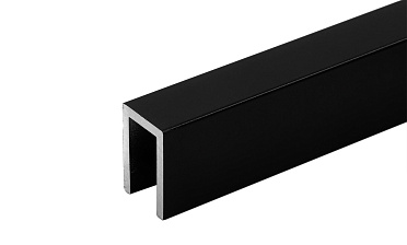 П-образный профиль 19x13, L=2200, алюминий ,черный, уценка t756 BL-У купить в Омске П-образный профиль 19x13, L=2200, алюминий ,черный, уценка t756 BL-У купить в Омске