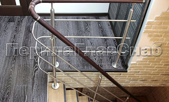 Ограждения из нержавеющей стали с тремя ригелями в Омске. Готовые проекты ПерилаГлавСнаб Ограждения из нержавеющей стали с тремя ригелями в Омске. Готовые проекты ПерилаГлавСнаб