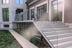 Стеклянные ограждения для улицы в Омске. Готовые проекты ПерилаГлавСнаб - фото 8