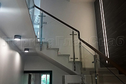 Стеклянные перила для колодезных лестниц в Омске. Готовые проекты ПерилаГлавСнаб - фото 4