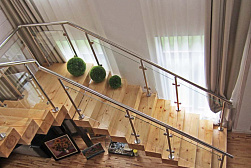 Стеклянные перила для колодезных лестниц в Омске. Готовые проекты ПерилаГлавСнаб - фото 11