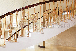 Латунные перила под золото в Омске. Готовые проекты ПерилаГлавСнаб - фото 9 Латунные перила под золото в Омске. Готовые проекты ПерилаГлавСнаб - фото 9