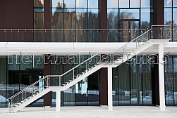 Ограждения из нержавейки со стеклом в Омске. Готовые проекты ПерилаГлавСнаб - фото 4