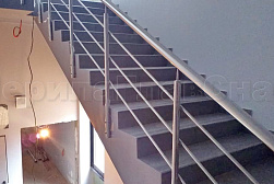 Ограждения из нержавеющей стали с тремя ригелями в Омске. Готовые проекты ПерилаГлавСнаб - фото 8