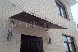 Стеклянные козырьки на вантах в Омске. Готовые проекты ПерилаГлавСнаб - фото 27